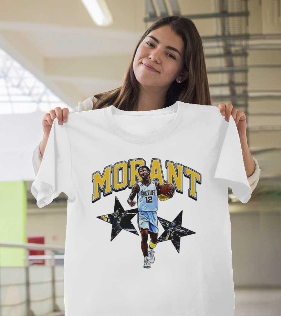 Morant Grizzlies Number 12 NBA Basketball Star T-Shirt