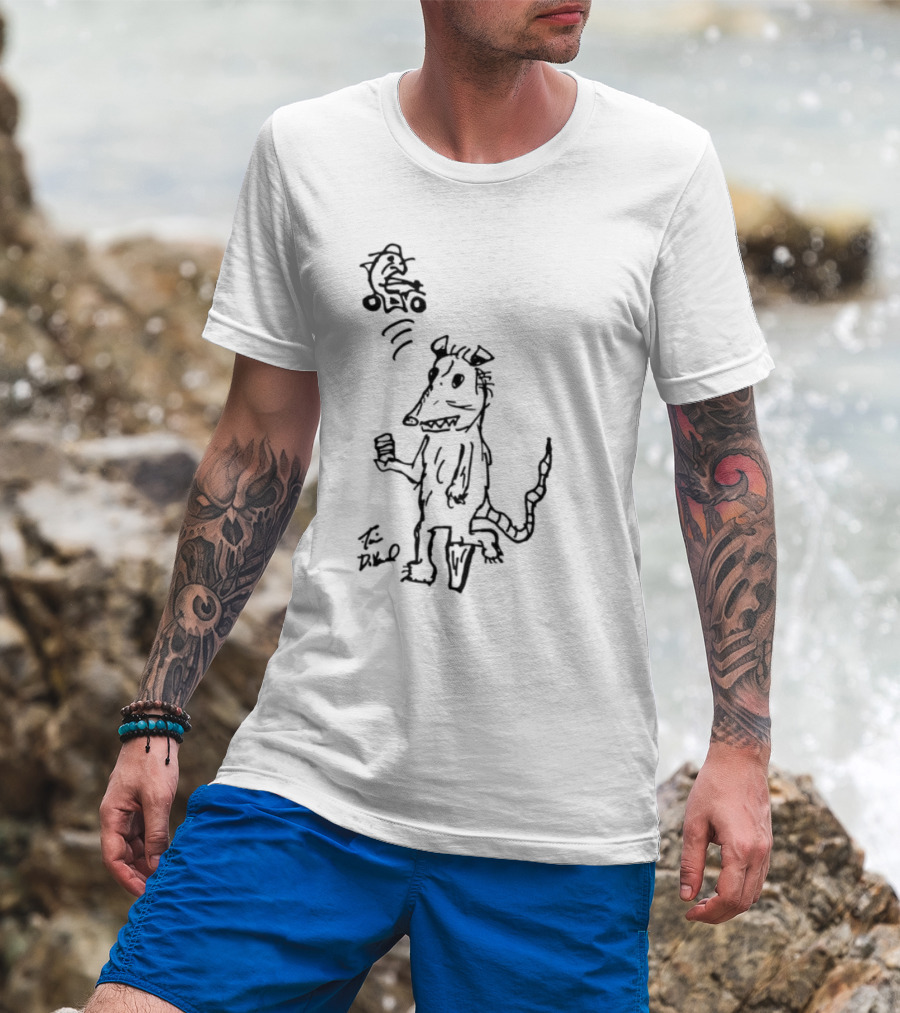 Possum Peg Leg Pirate Drawing T-Shirt