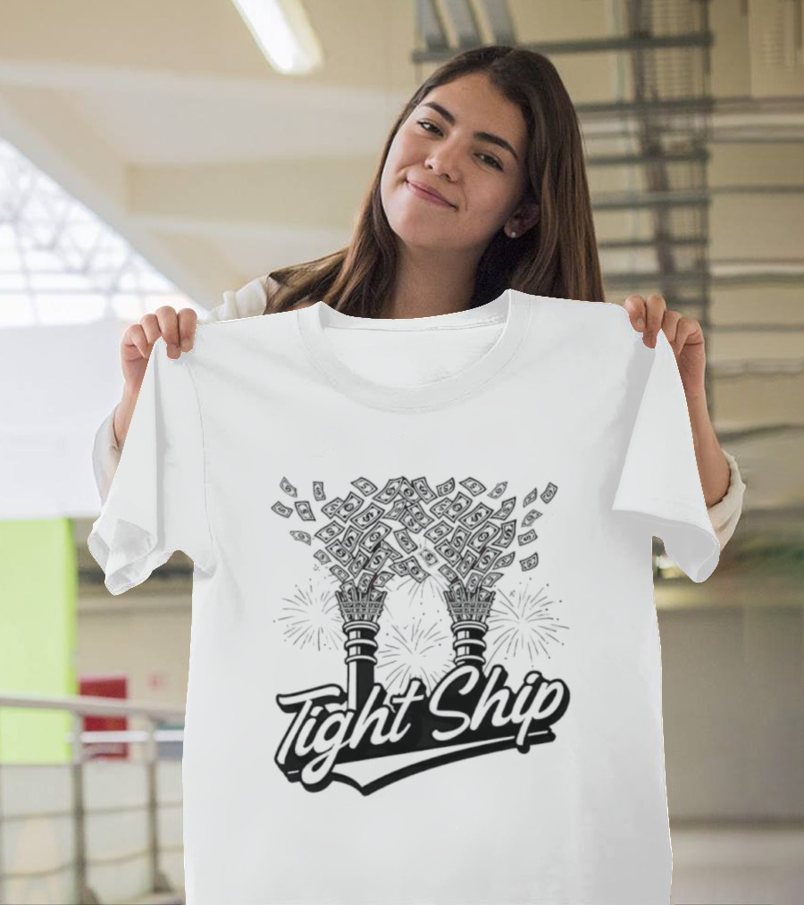 Tight Ship Cincinnati Baseball Flower Arch Fireworks T-Shirt