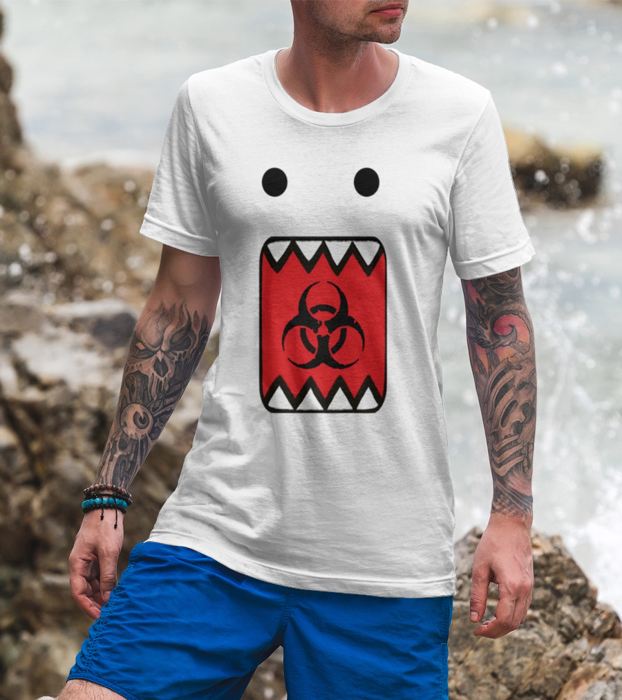 Romanceplanet Domo Kun Biohazard Symbol Design T-Shirt