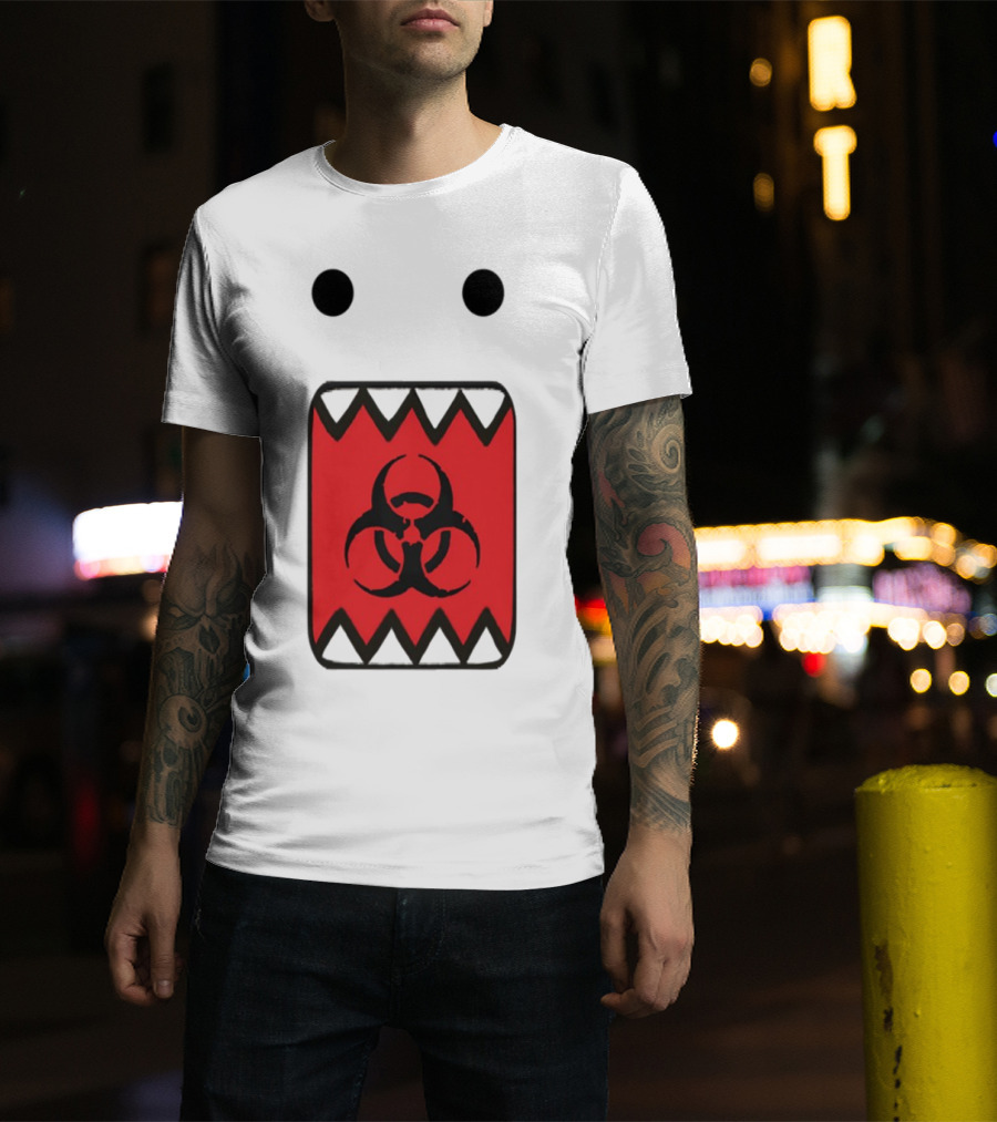 Romanceplanet Domo Kun Biohazard Symbol Design T-Shirt