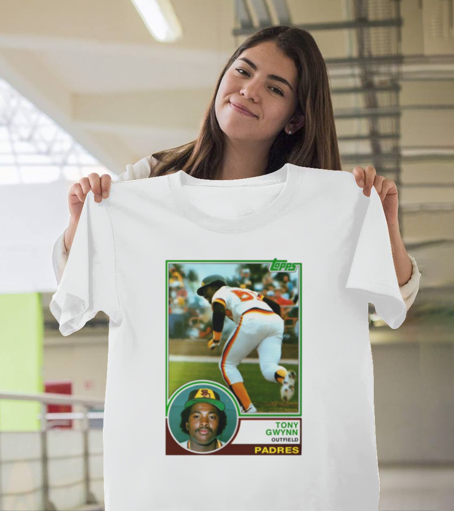 Topps Tony Gwynn Outfield Padres Baseball Card T-Shirt