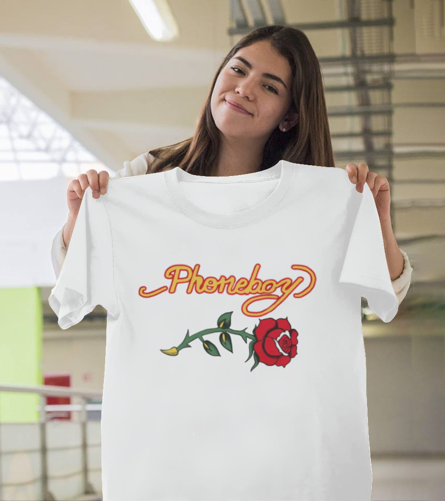 Phoneboy Red Rose Flower Graphic T-Shirt