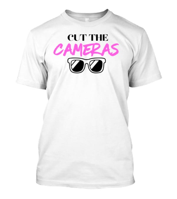 Cut The Cameras Pink Bold Sunglasses T-Shirt