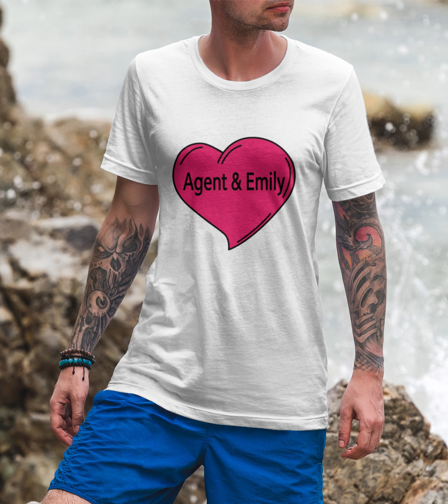 Agent & Emily Pink Heart T-Shirt