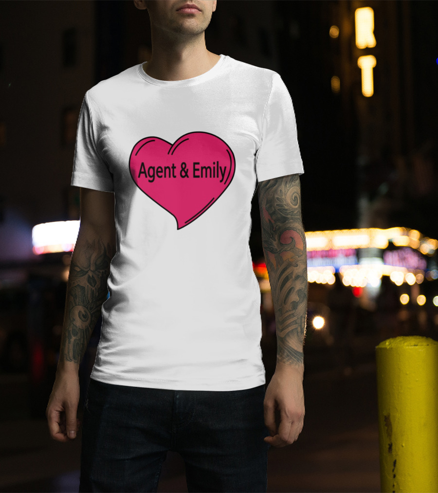Agent & Emily Pink Heart T-Shirt