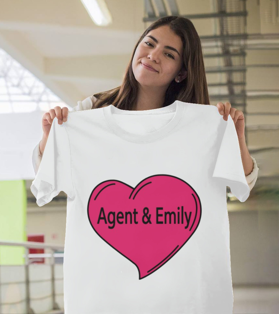 Agent & Emily Pink Heart T-Shirt