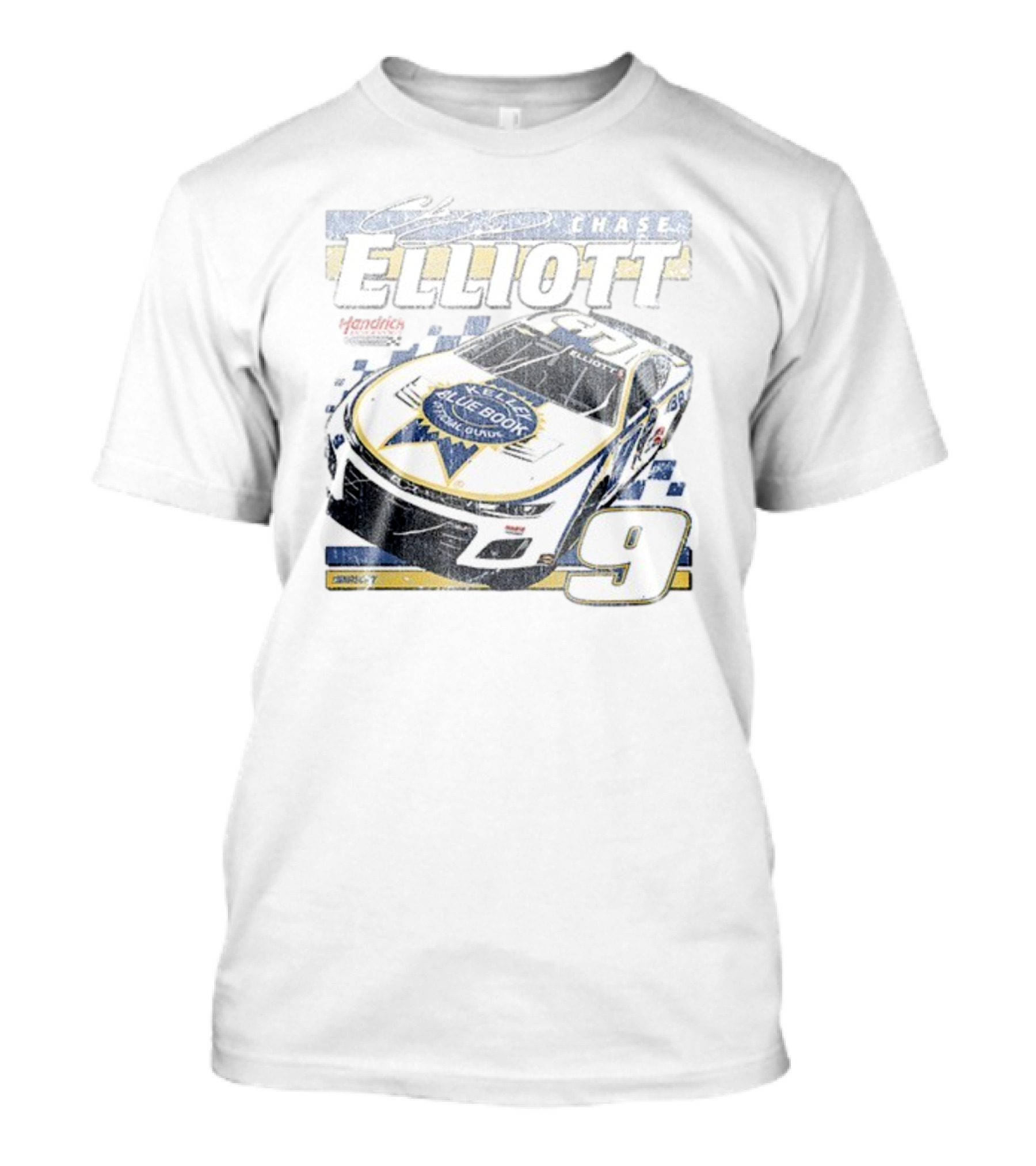Chase Elliott Kelley Blue Book No. 9 Racing Hendrick Motorsports T-Shirt