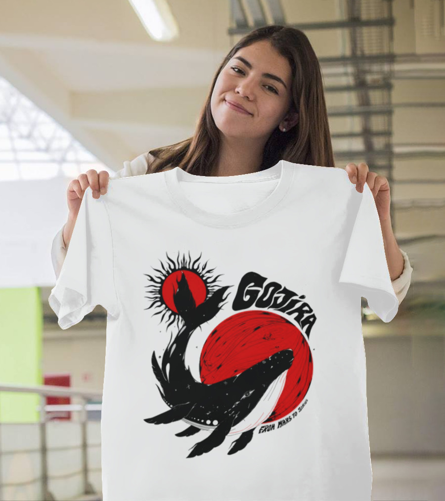 Gojira Whale Red Moon Sun Cosmic Voyage T-Shirt