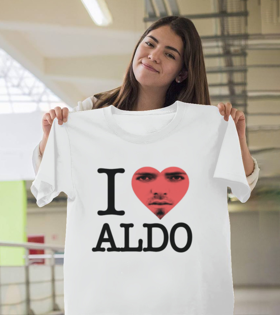 I Love Aldo Heart Face Graphic T-Shirt