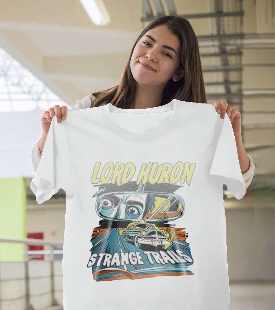 Lord Huron Strange Trails Anniversary Tour Collection Comic Car Road Art T-Shirt