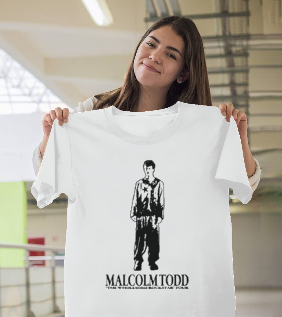 Malcolm Todd Live In Concert The Wholesome Rockstar Tour 2025 Monochrome Stage Presence T-Shirt