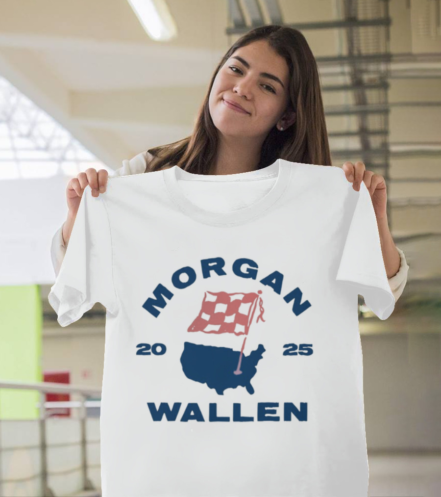 Morgan Wallen 2025 USA Tour Flag T-Shirt