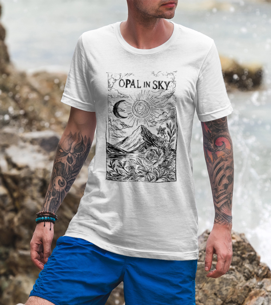 Opal In Sky Lost Moon Owl Mystic Forest Alyvia White T-Shirt