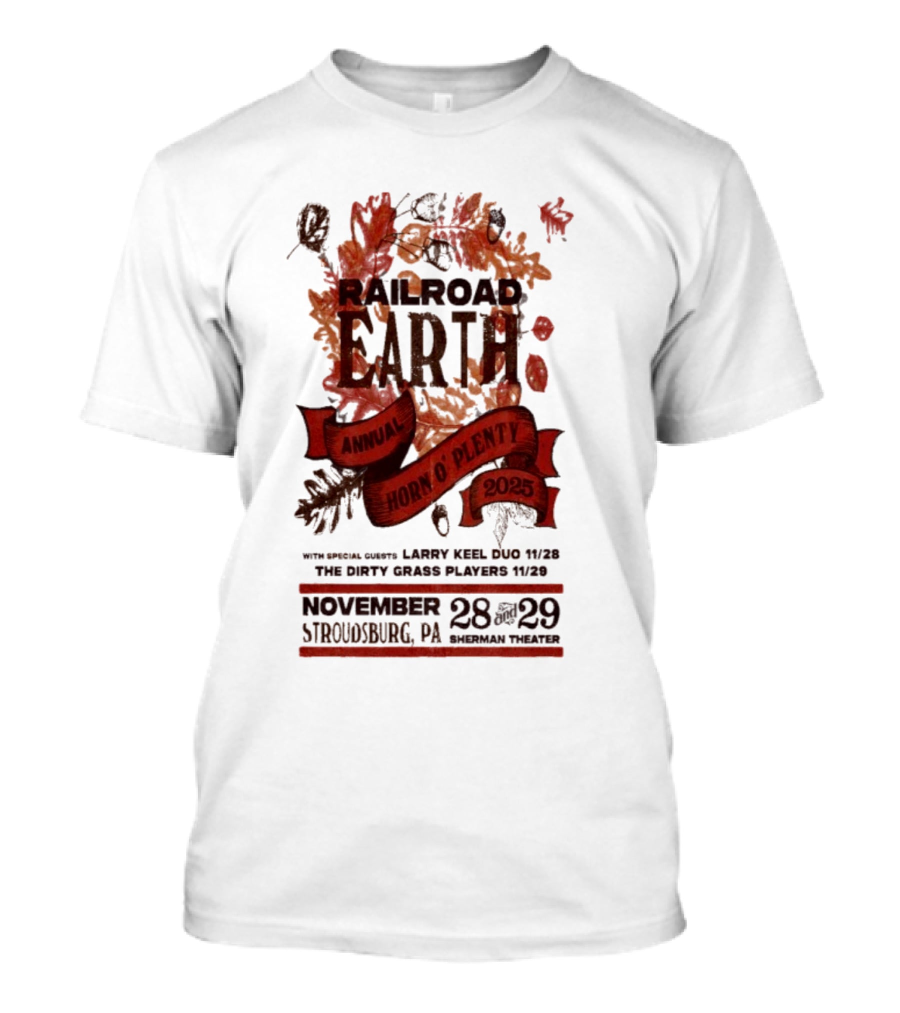 Railroad Earth Annual Horn O Plenty Stroudsburg PA November 28-29 2025 T-Shirt