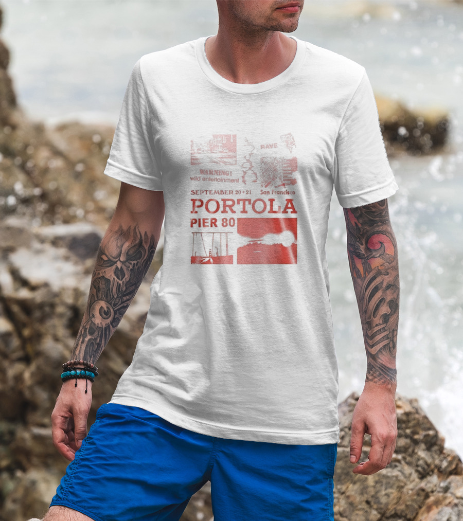 Warning Wild Entertainment Portola September 29-30 2025 San Francisco Pier 80 Lineup T-Shirt