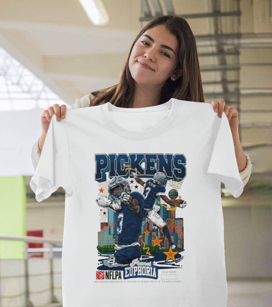 Pickens Planet Euphoria NFPLA Players Inc Iconic Sports Theme T-Shirt