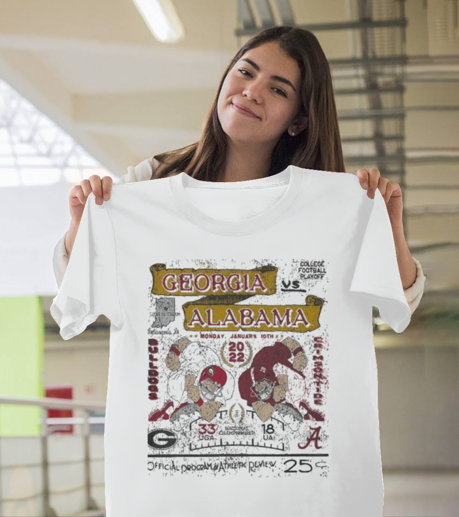 Georgia Bulldogs Alabama Crimson Tide College Football National Championship 2022 Showdown Classic Matchup T-Shirt