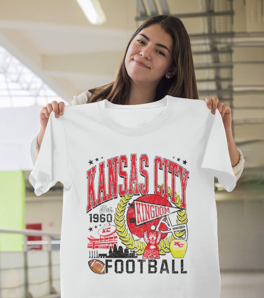 Kansas City Kingdom Chiefs Football Est 1960 T-Shirt