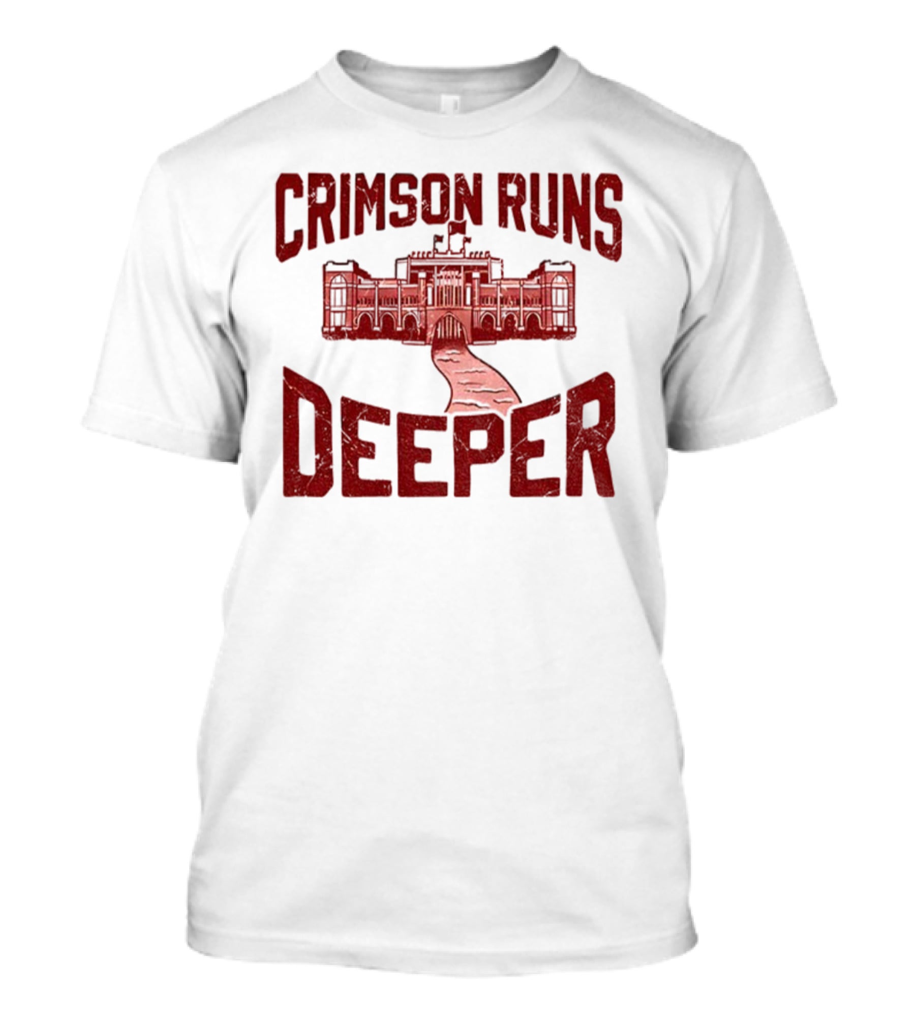University Of Alabama Crimson Tide Crimson Runs Deeper Historic Campus Design T-Shirt
