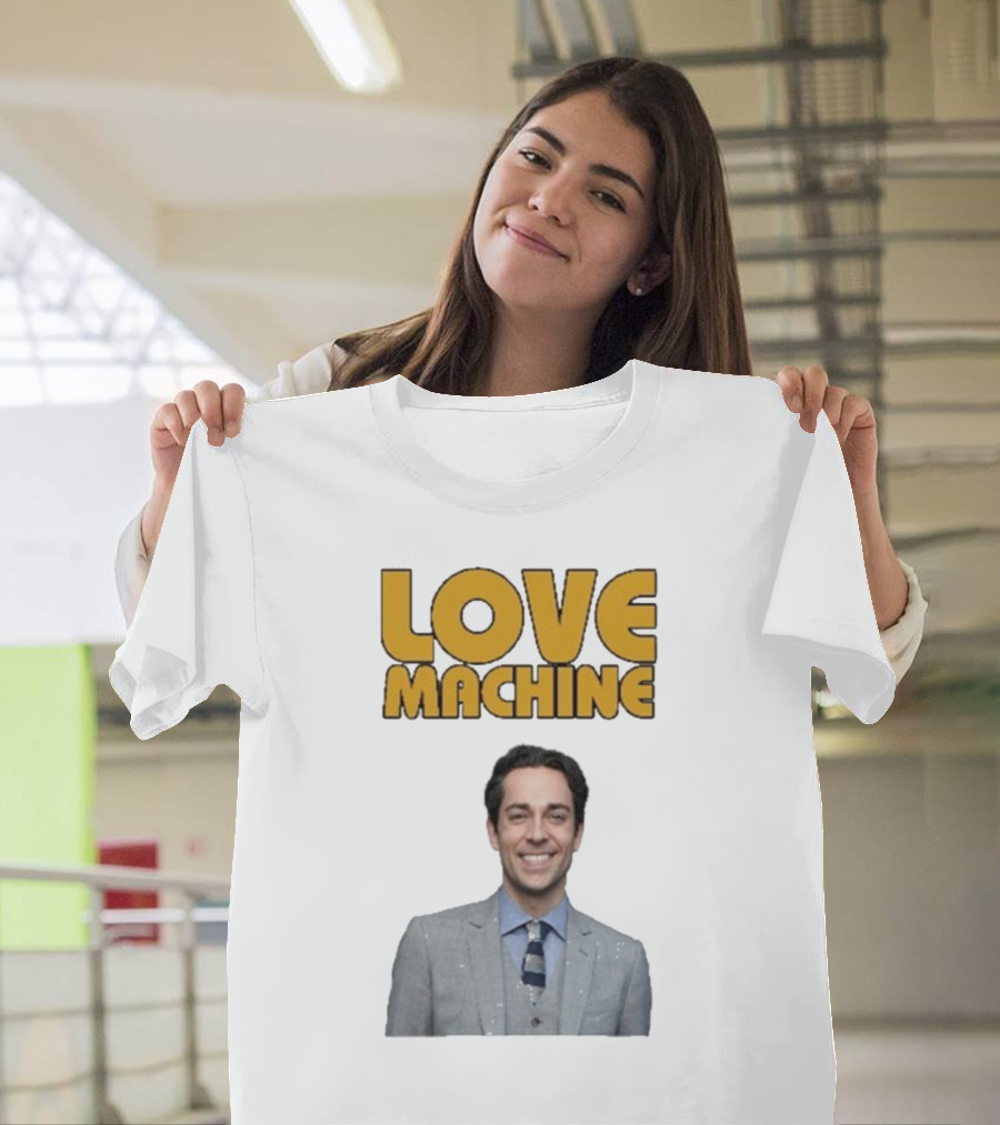 Zachary Levi Love Machine Raglan Smiling Style T-Shirt