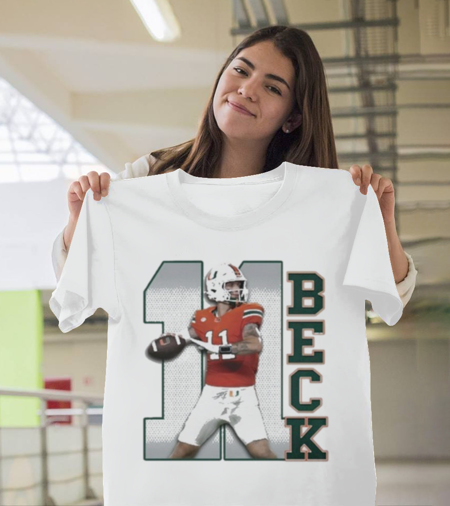 Miami Hurricanes Carson Beck #11 Player Tribute T-Shirt