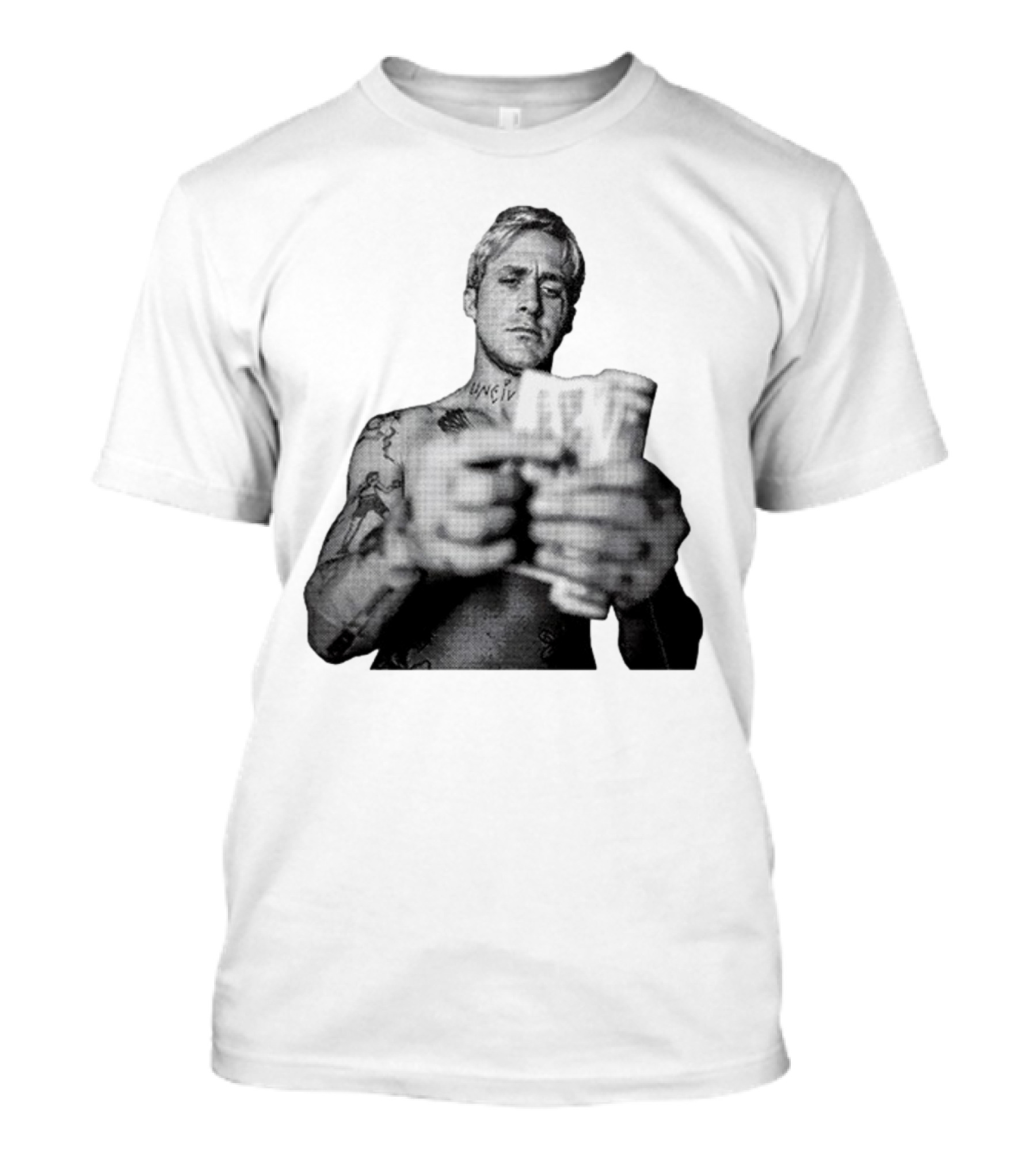 Handsome Luke Counting Money Tattoo Portrait T-Shirt