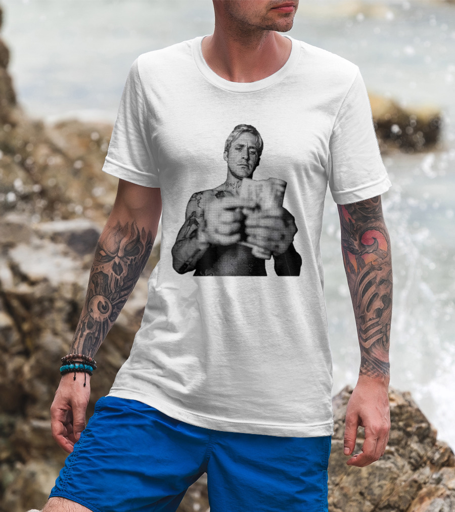 Handsome Luke Counting Money Tattoo Portrait T-Shirt