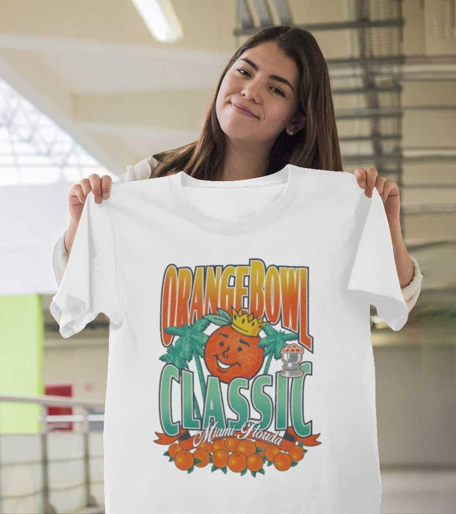 Orange Bowl Classic Miami Florida Vintage Football Champion Logo T-Shirt