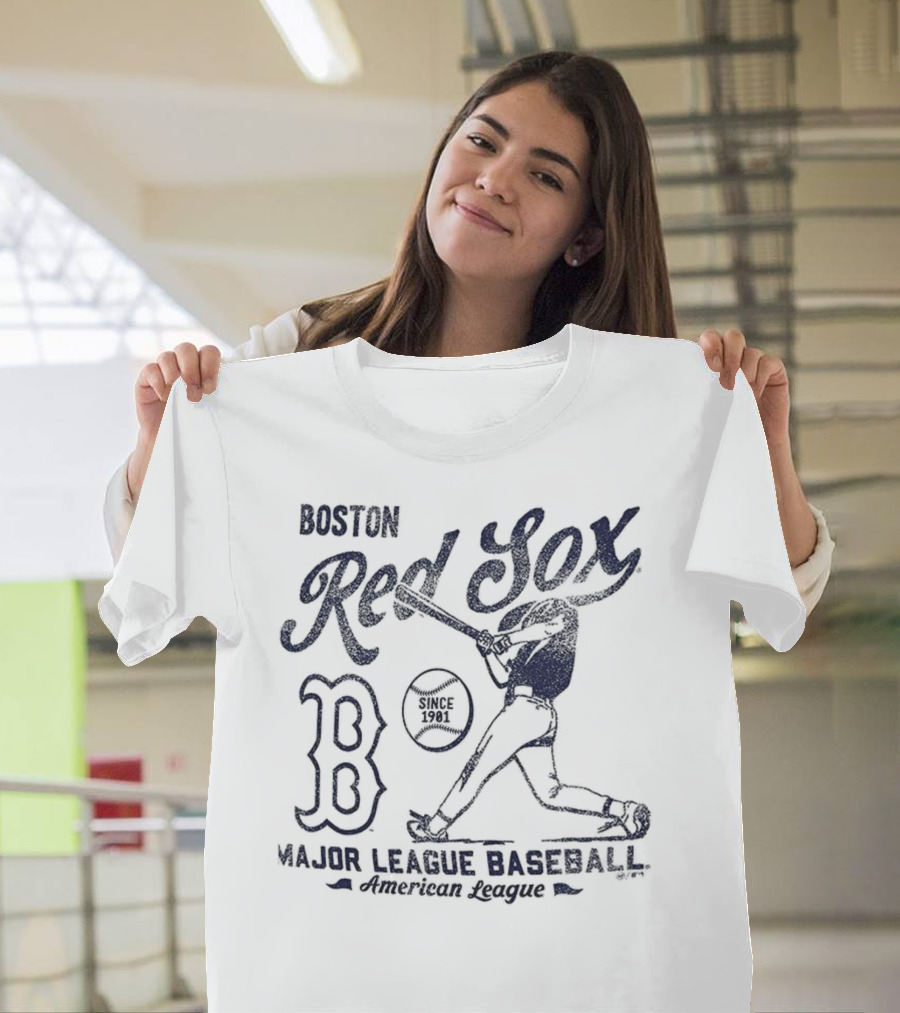Boston Red Sox Major League Baseball Since 1901 Batter Foundation T-Shirt