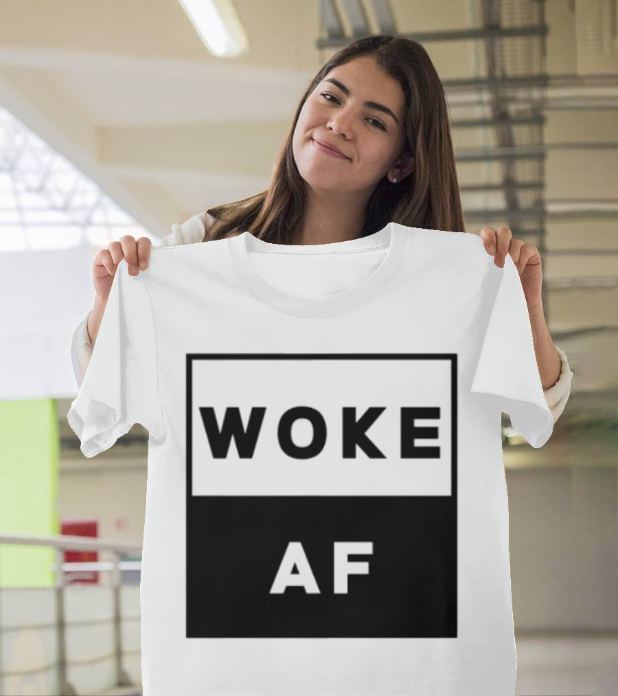 David Wearing Woke Af Bold Statement Trendy Phrase T-Shirt