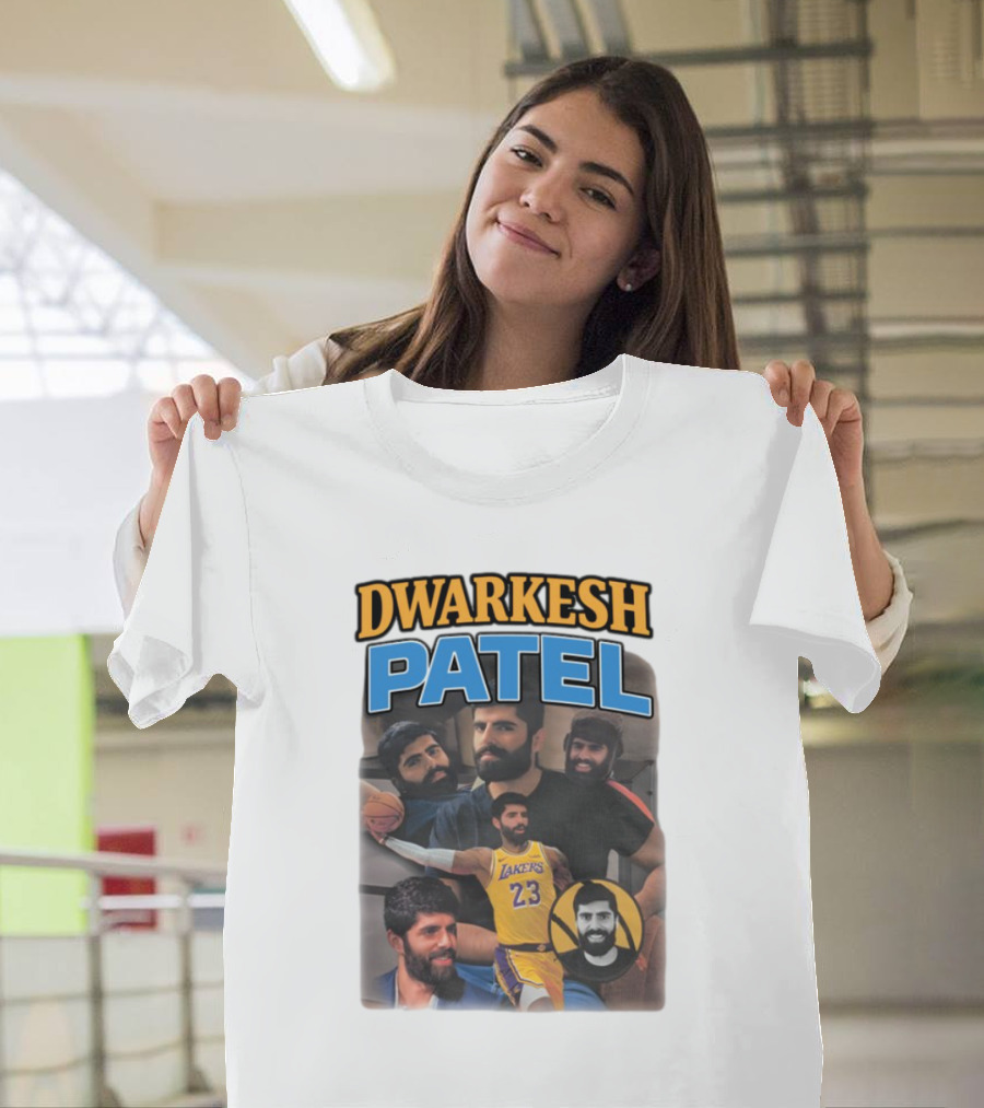 Dwarkesh Patel Lakers 23 Basketball Tribute T-Shirt