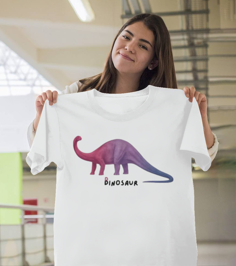 Pridecore Binosaur Dinosaur LGBTQ Rainbow Colors T-Shirt