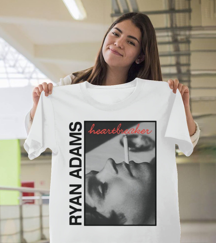 Ryan Adams Heartbreaker Anniversary Cigarette Portrait T-Shirt