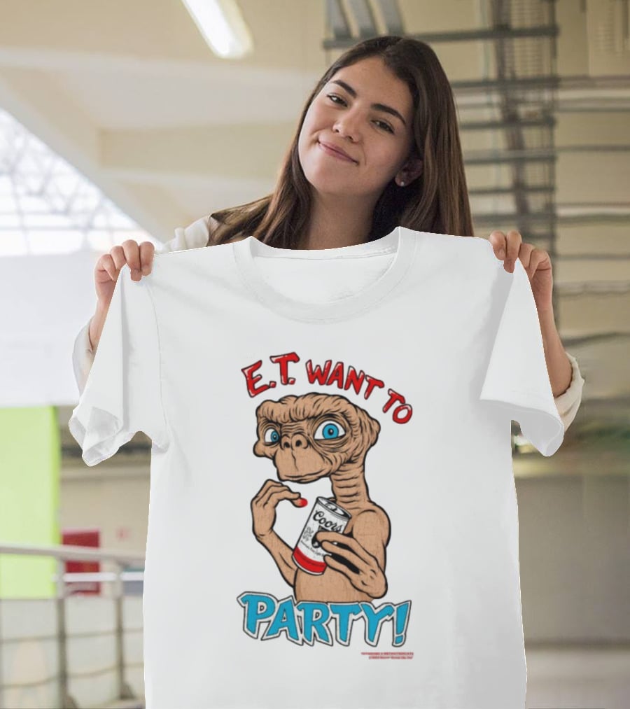 E.T. Want To Party Coors Can T-Shirt