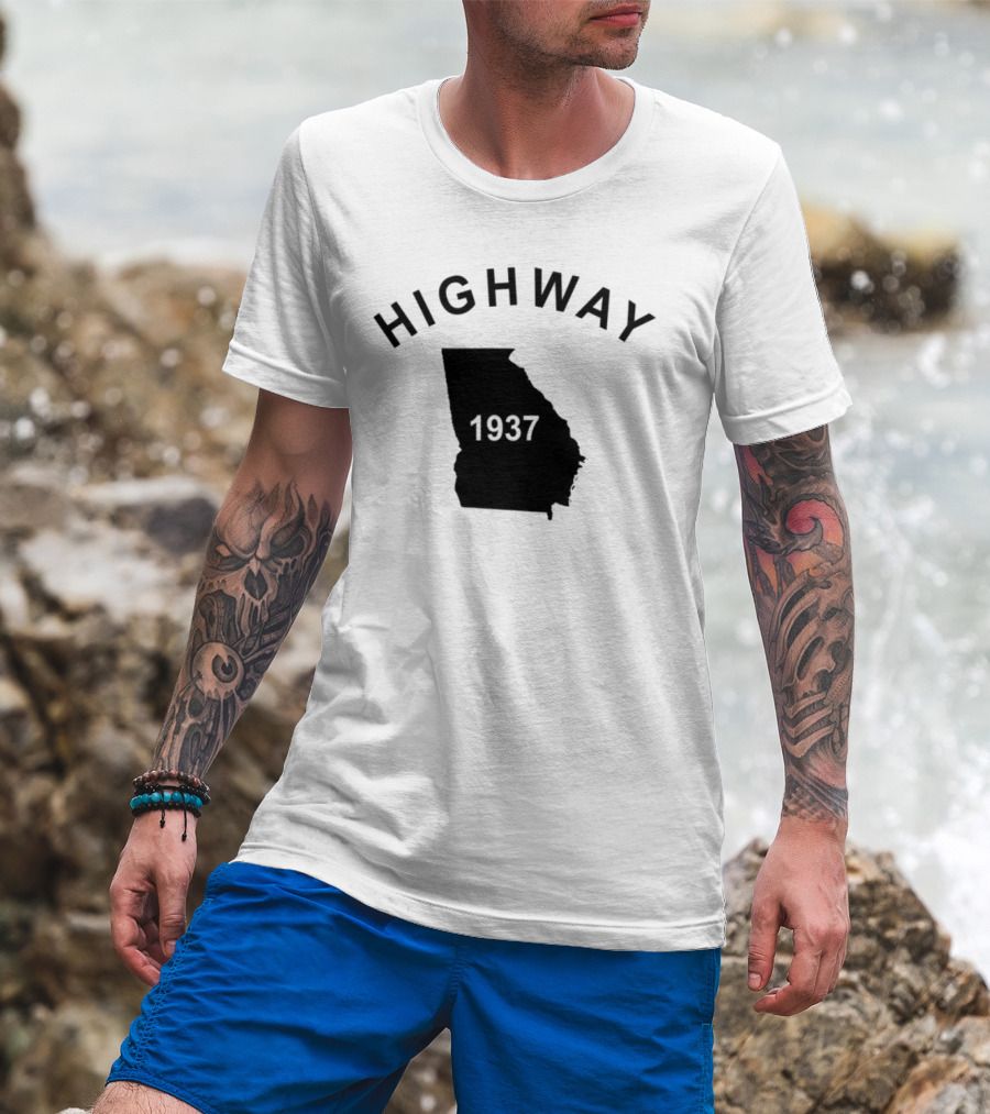 Highway 1937 Georgia Map Design Tyrus T-Shirt