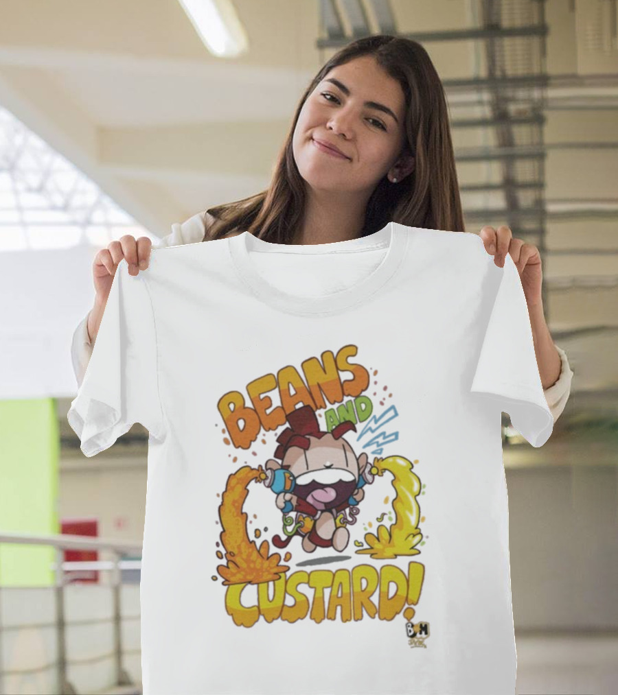 Beans And Custard Monkey Splash Comic Style Adventure T-Shirt