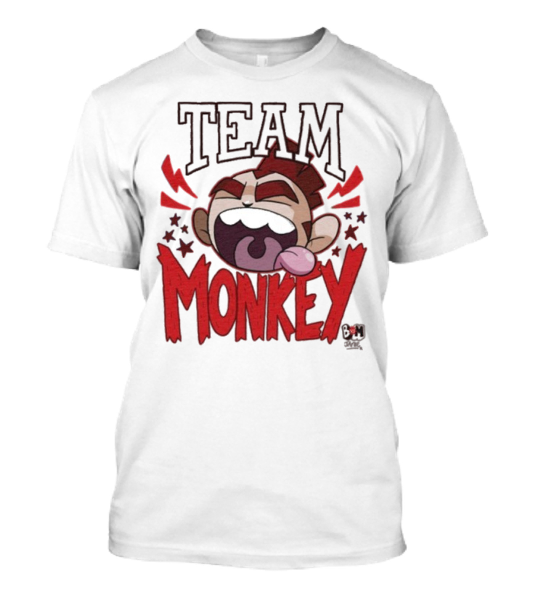 Team Monkey Bunny Vs Monkey Team Supporters Fun Face T-Shirt