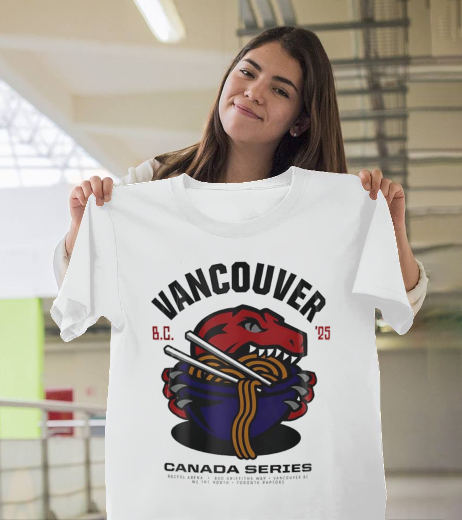 Vancouver BC 2025 Toronto Raptors Noodles Series T-Shirt