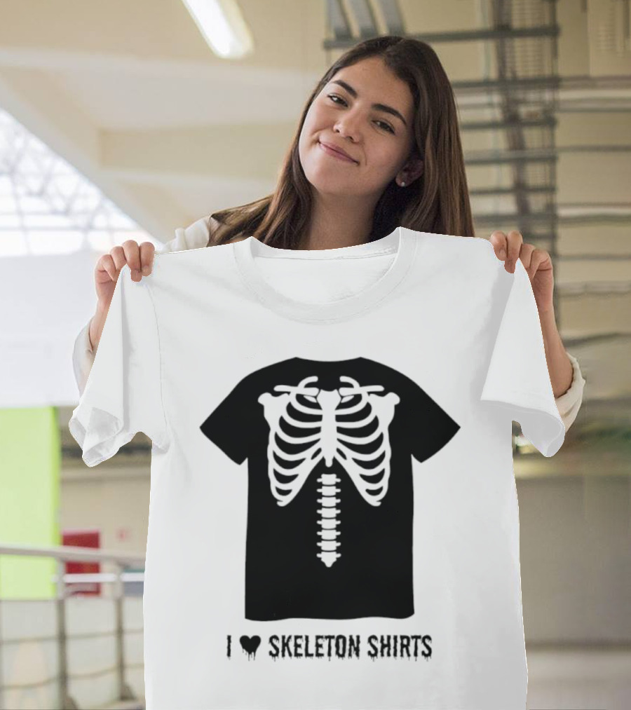 I Love Skeletons Heart Original Skeleton T-Shirt