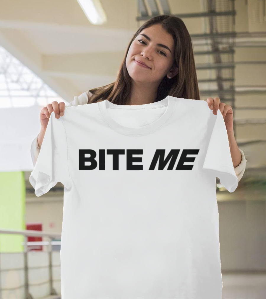 Bite Me Vampire Fangs Halloween Graphic T-Shirt