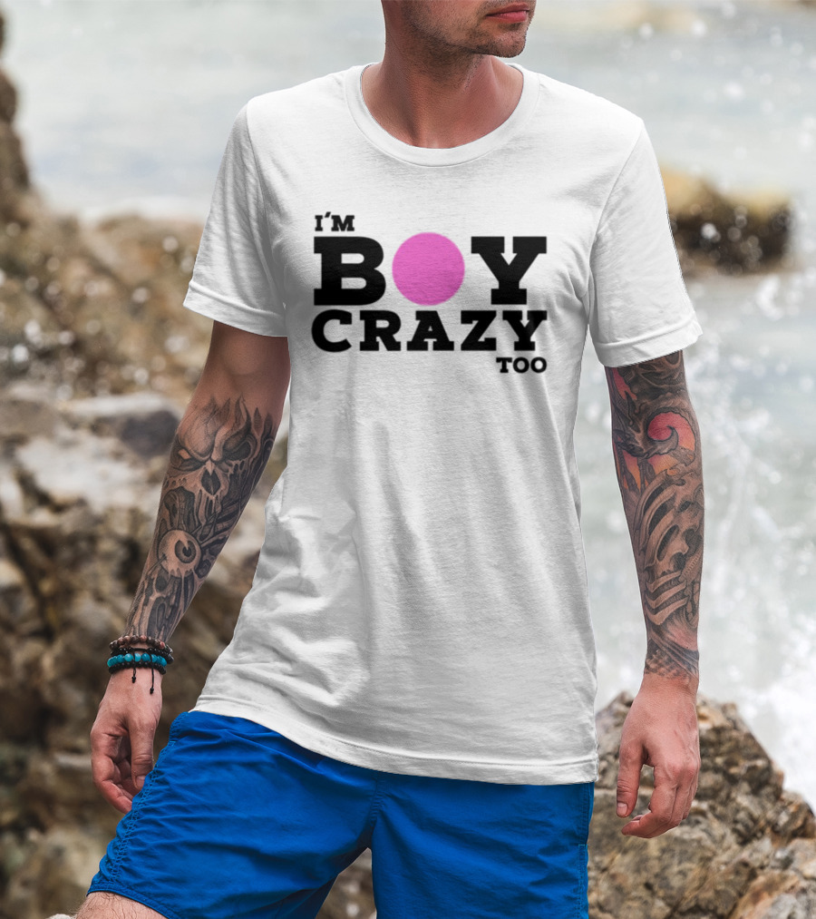 Kesha I'm Boy Crazy Too Pink Circle T-Shirt
