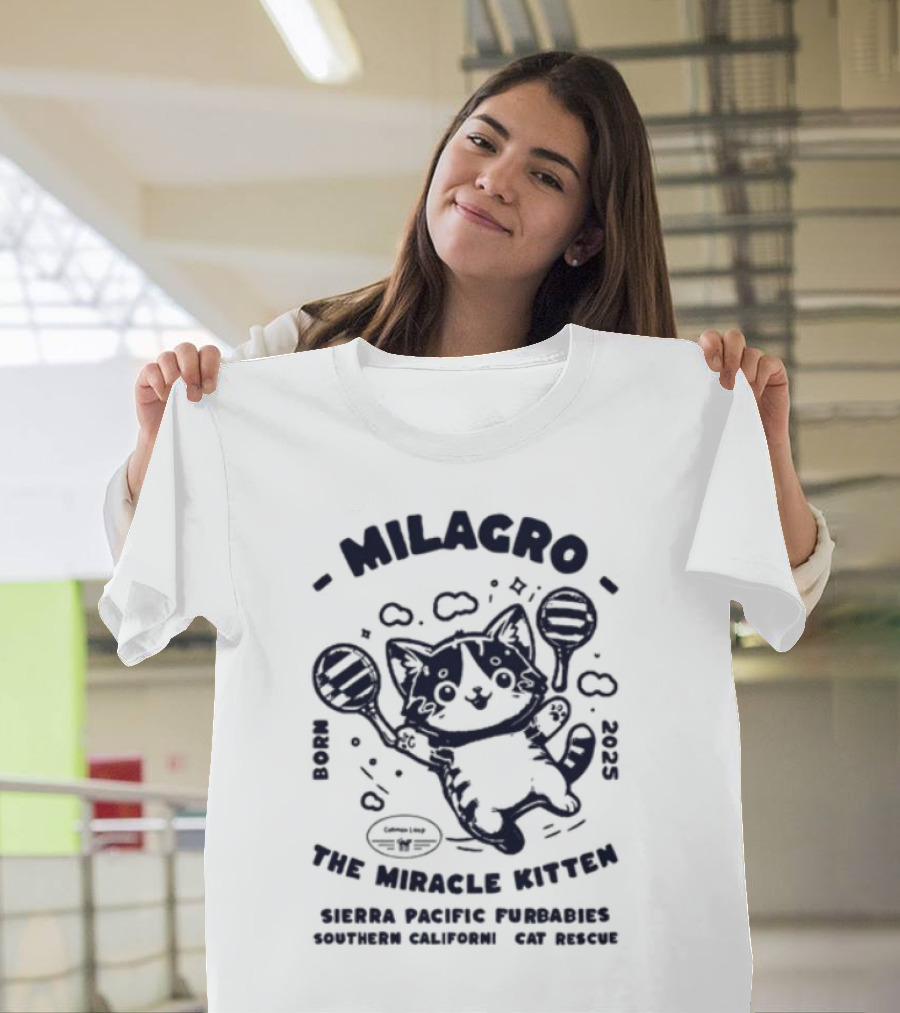 Milagro The Miracle Kitten Maria Souza Puppykat Coincidences Are Never T-Shirt