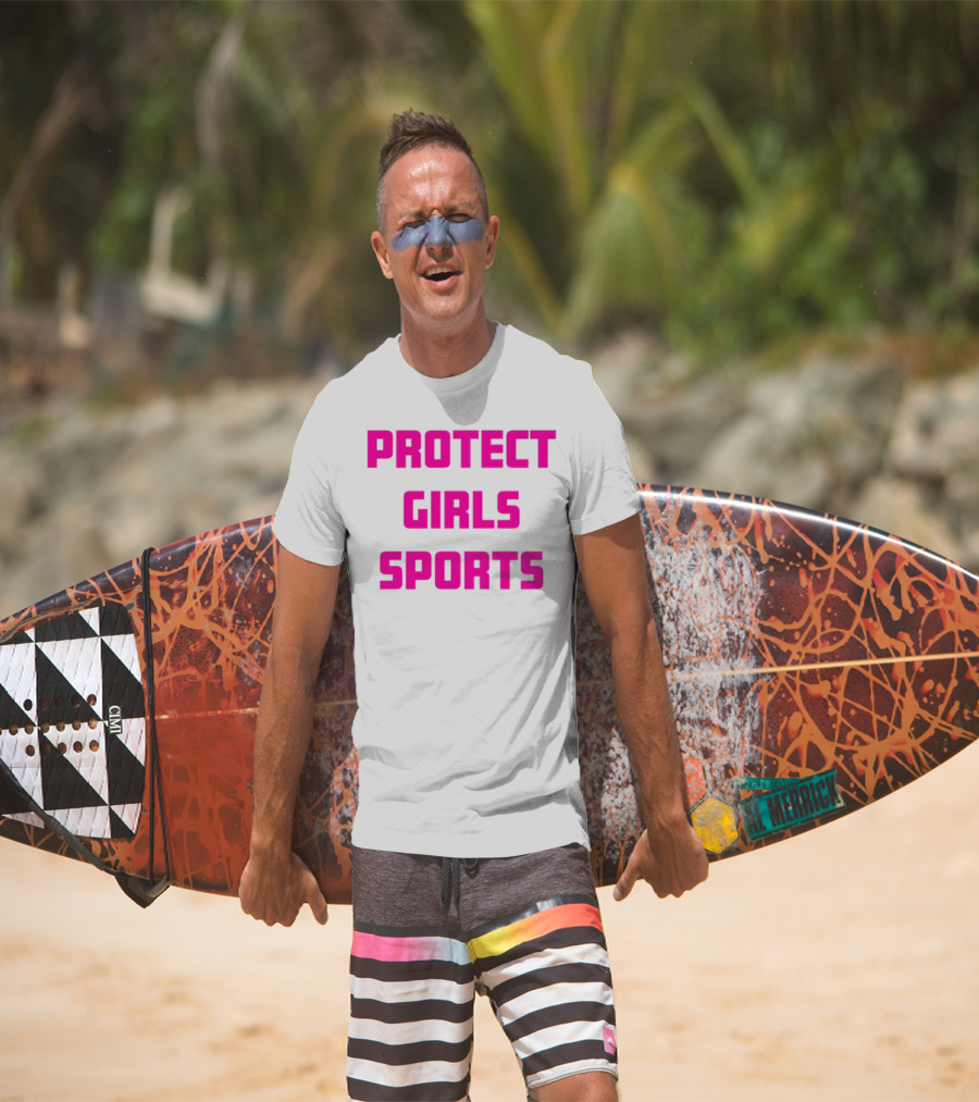Protect Girls Sports Bold Pink Advocacy Design T-Shirt