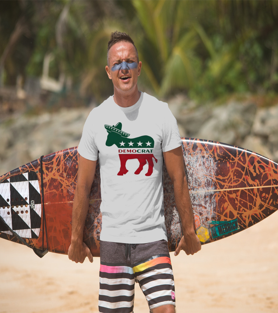 Democrat Donkey Sombrero Stars Cinco De Mayo Celebration T-Shirt