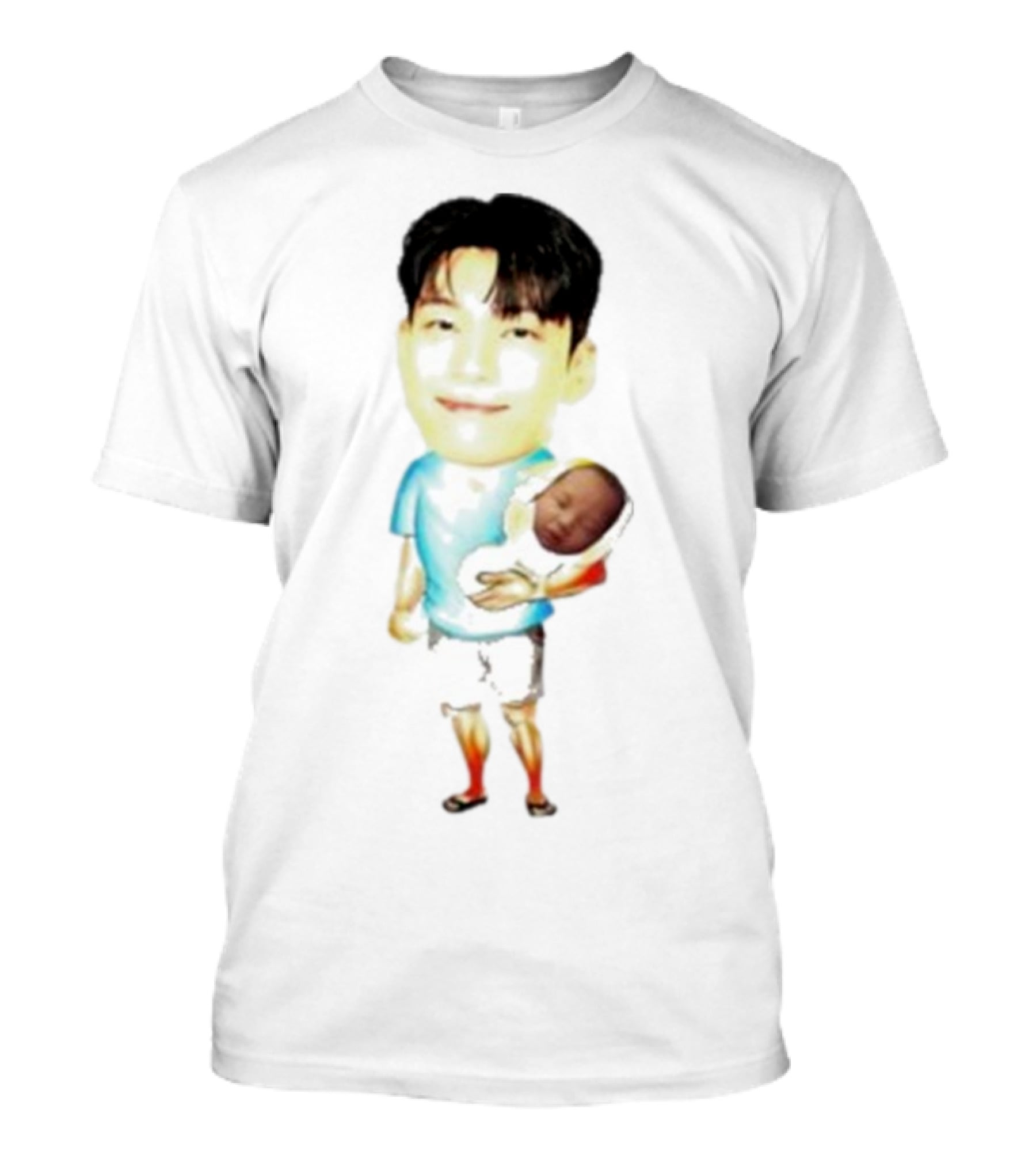 Papa Front Man Squid Game Player 222 Wi Ha Carrying Baby T-Shirt