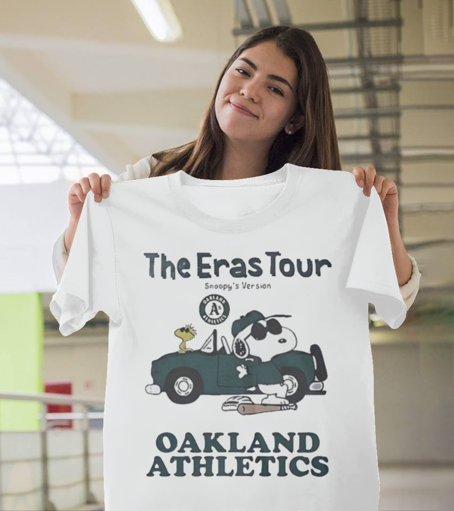 The Eras Tour Snoopy Version Oakland Athletics Peanuts Woodstock T-Shirt