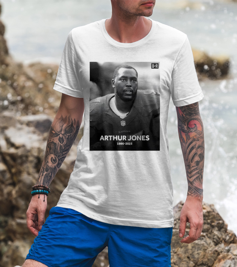 Arthur Jones Baltimore Ravens NFL Player Tribute 1986-2025 T-Shirt