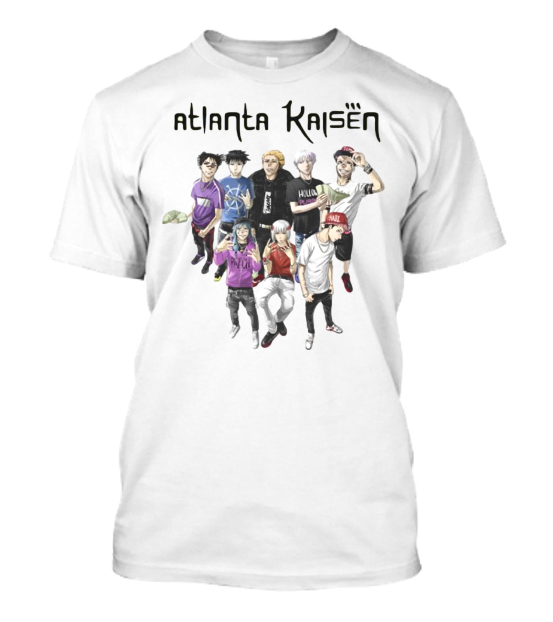 Goofyahhtees Atlanta Kaisen Anime Character Group With Fashion Styles T-Shirt