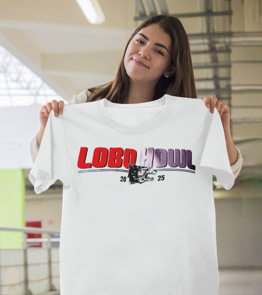Lobo Howl 2025 Wolf Head Logo Red Purple T-Shirt